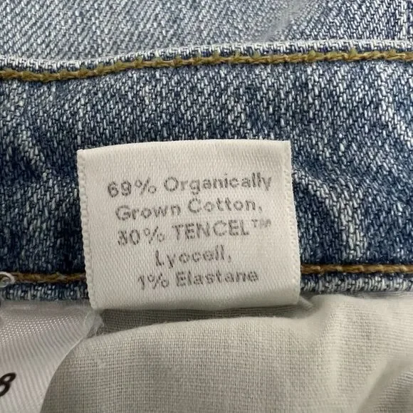 Reformation Liza High Rise Straight Cropped Jeans Montego Distressed Size 28 - Picture 9 of 10